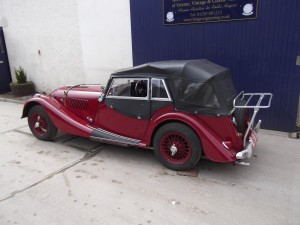 1966 Morgan 44 being changed to suit the owner who had restricted mobility so needed wider doors to access the car
