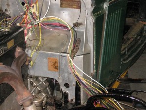 Derby Bentley 4 1/4 rewire. New cables in the process of being run