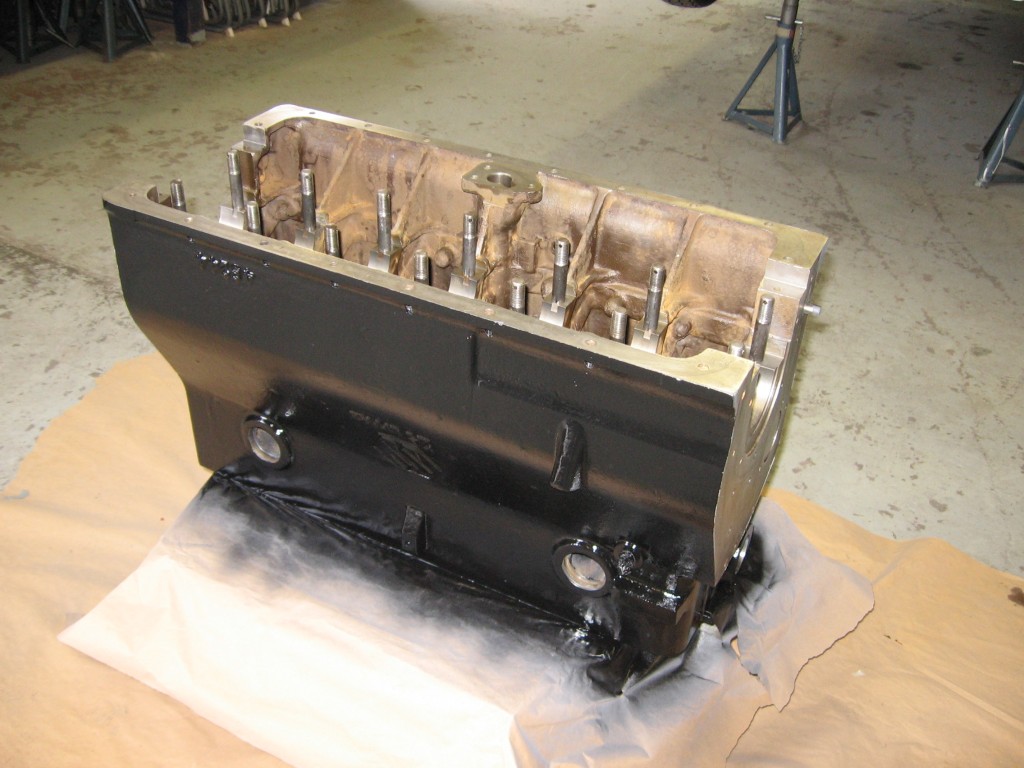 Newly cleaned and painted block